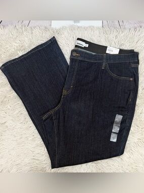 Sonoma Women's Dark Blue Rinse Boot-Cut Jeans Size 26W NWT